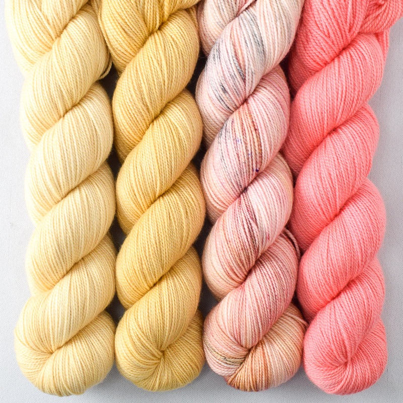 Dahlia, Embossed, Tropical Sunset, Wheaten  – Yummy 2-Ply Quartet – Babette